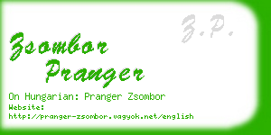 zsombor pranger business card